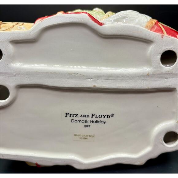 Santa Napkin Holder Fitz & Floyd Porcelain Xmas Holiday Table Decor - Picture 5 of 6